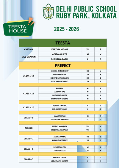 House Prefect 2025-26